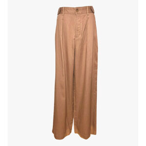 A New Approach NWT Camel Brown High Rise Wide Leg Dress Trouser Pants Size 8